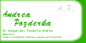 andrea pozderka business card